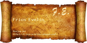 Frics Evelin névjegykártya